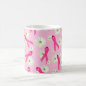 roze lint en daisy-ontwerp koffiemok (Center)