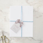 Roze lint en diamanten bruiloftsfeest Elegant Cadeaulabel (Met Touw)
