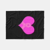 Roze lint en ontwerp voor een liefdadigheidsinstel fleece deken (Voorkant (Horizontaal))