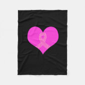 Roze lint en ontwerp voor een liefdadigheidsinstel fleece deken (Voorkant)