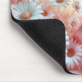 Roze lint en witte madeliefjes muismat (Hoek)