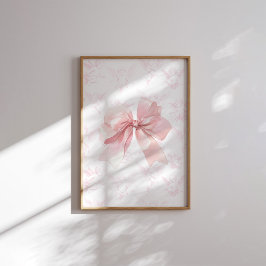 Roze lint engel wandkunst poster