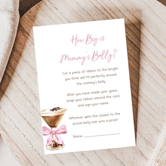 Roze Lint Espresso Martini Shower Hoe Groot Is Spe (Espresso Baby Shower Game)