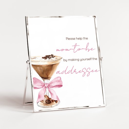 Roze Lint Espresso Shower Envelop Station Bord Poster
