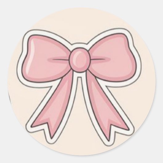 Roze lint esthetische zoete vinyl sticker (Voorkant)