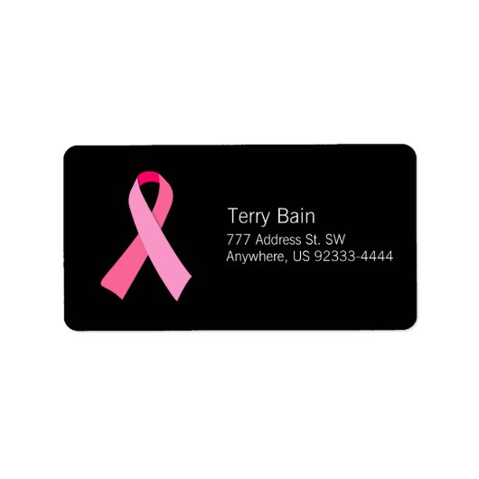 Roze lint etiket (Voorkant)