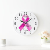 Roze lint Faith Clock Grote Klok (Huis)
