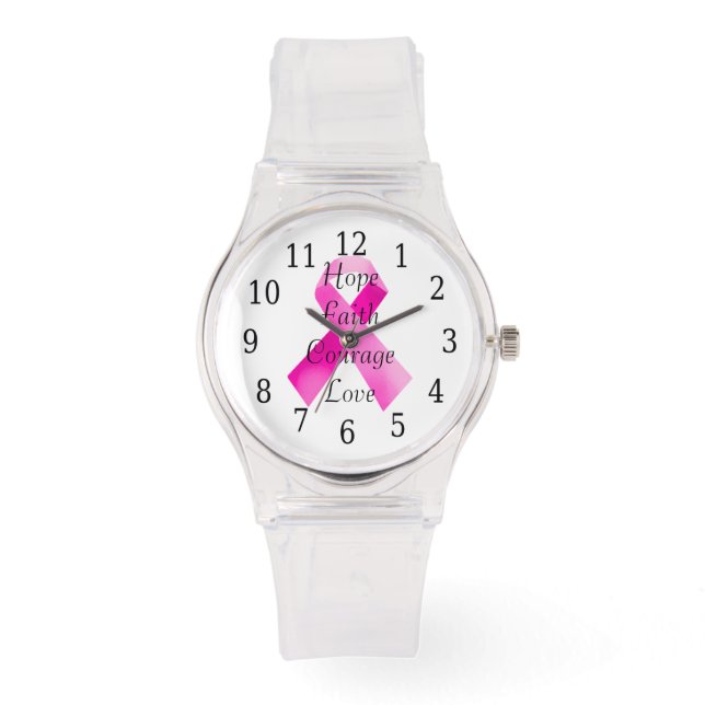 Roze lint Faith Watch Horloge (Voorkant)