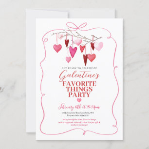 Roze lint favoriete ding Galentine's Party Kaart