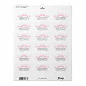 Roze lint Feminine Return Address Label (Full Sheet)