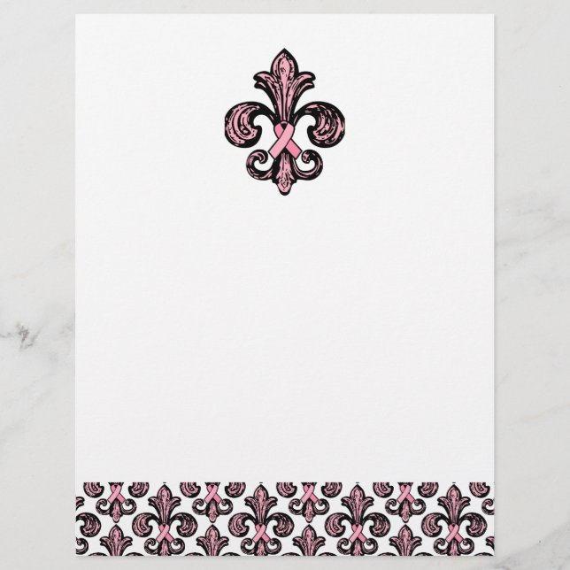 Roze lint Fleur de lis (Voorkant)