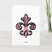Roze Lint Fleur DE lis Kaart (Achterkant)