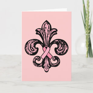 Roze Lint Fleur DE lis Kaart