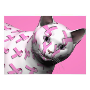 Roze lint foto afdruk