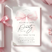 Roze Lint Foto Afstudeerfeest Kaart