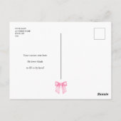 Roze Lint Foto Moderne Baby Shower Bedankt Briefkaart (Achterkant)