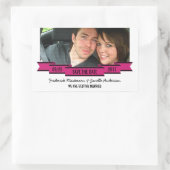 Roze lint foto Opslaan Stickers Datum (Tas)