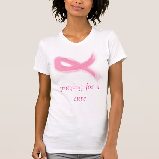 roze lint , gebeden voor een remedie t-shirt (Voorkant)