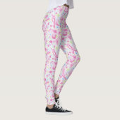 Roze Lint Geloof Hoop Moed Liefde Borstkanker Leggings (Rechts)