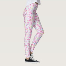Roze Lint Geloof Hoop Moed Liefde Borstkanker Leggings