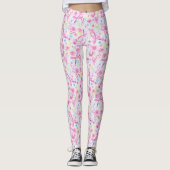 Roze Lint Geloof Hoop Moed Liefde Borstkanker Leggings (Voorkant)