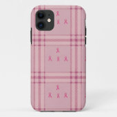 Roze Lint Geruite Borstkanker Bewustzijn Steun Case-Mate iPhone Case (Achterkant)