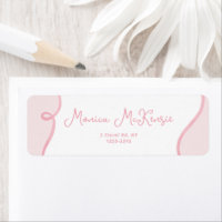 Roze lint golvende minimalistische Return Address