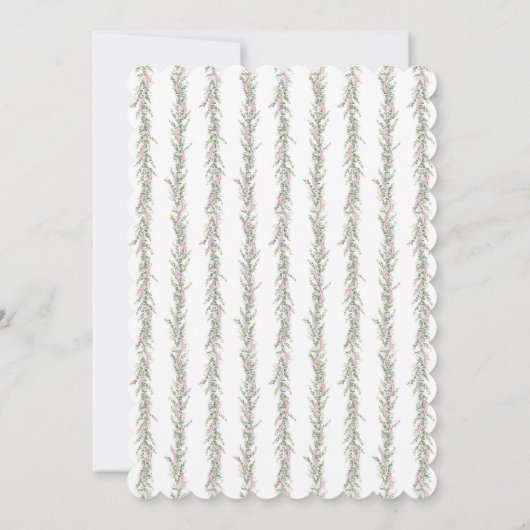 Roze lint groen Elegant Baby shower Kaart (Achterkant)