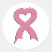 Roze-Lint-Hart-3D Sticker (Voorkant)