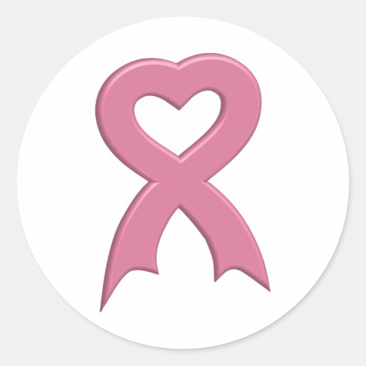 Roze-Lint-Hart-3D Sticker (Voorkant)