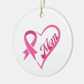 Roze Lint Hart Mam Ornament (Links)
