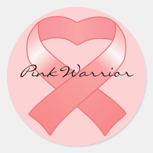 Roze Lint Hart Stickers (Voorkant)