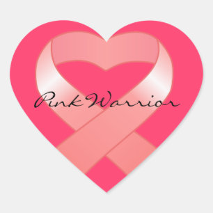 Roze lint-heart-stickers hart sticker