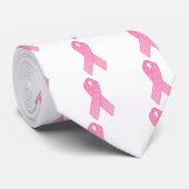 Roze lint herhalen stropdas (Opgerold)