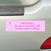 Roze lint - Herinnering Bumpersticker (Op auto)
