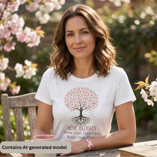 Roze Lint Hoopboom - Borstkankerbewustzijn T-shirt