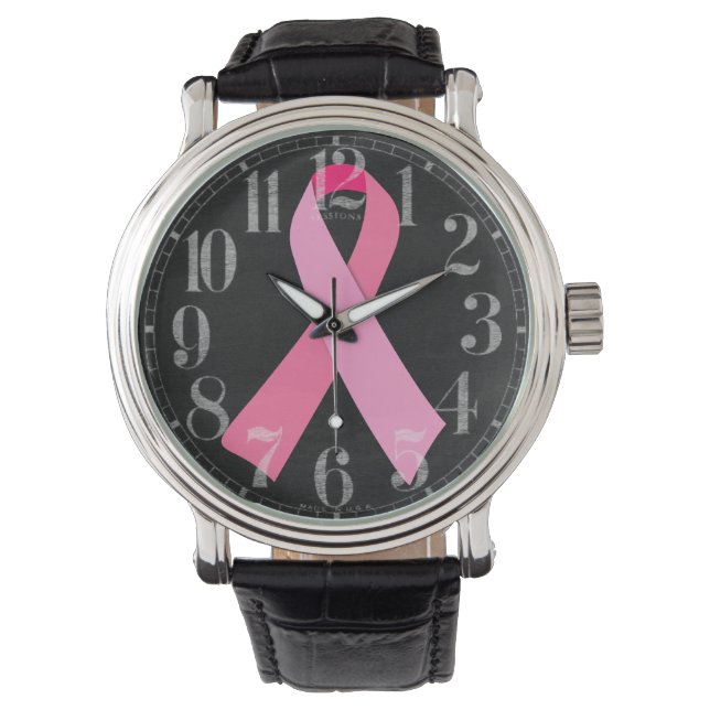 Roze lint horloge (Voorkant)