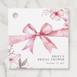 Roze lint huwelijksfeest bedankjes labels