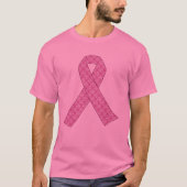 Roze lint in het Damaspatroon T-shirt (Voorkant)