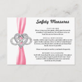Roze lint Infinity Heart Safety Measures Informatiekaartje (Voorkant)
