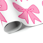Roze lint inpakpapier (Rol Hoek)