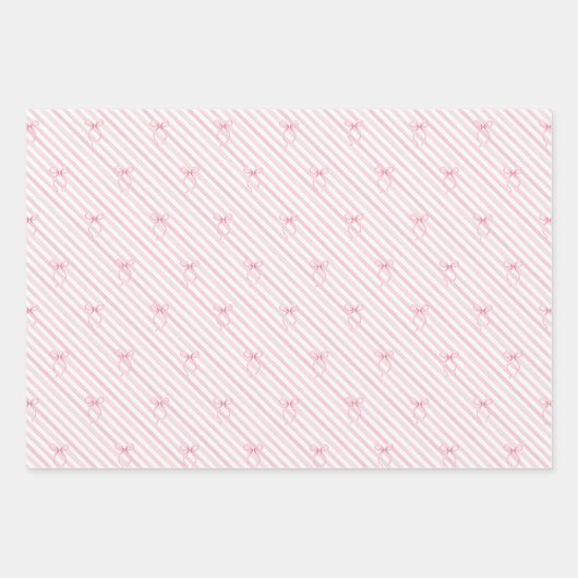 Roze lint inpakpapier vel (Voorkant 3)