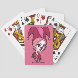 Roze Lint Jester Speelkaarten