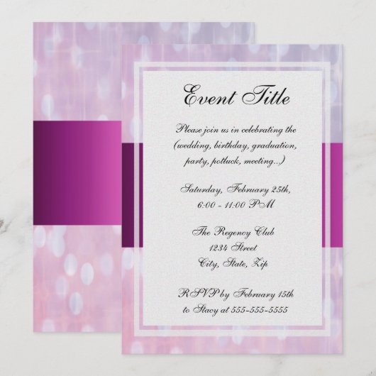 roze lint kaart (Voorkant / Achterkant)