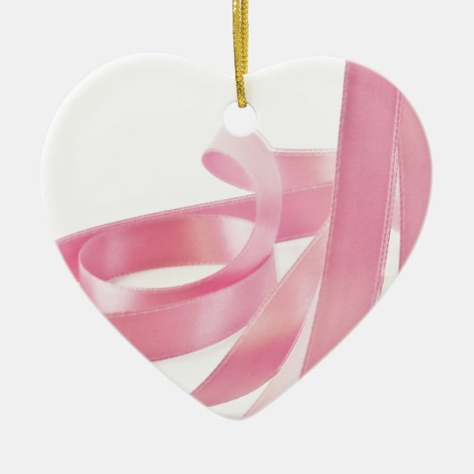 Roze lint keramisch ornament (Voorkant)