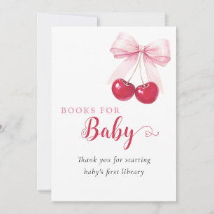 Roze Lint Kersen Boeken voor Baby Kaart