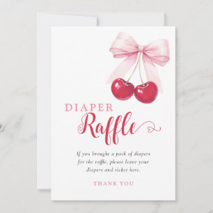 Roze Lint Kersen Luier Raffle Kaart