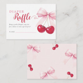 Roze Lint Kersen Luiers Raffle Kaart