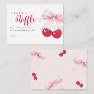 Roze Lint Kersen Luiers Raffle Kaart