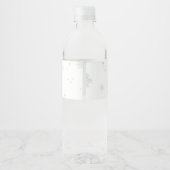 Roze Lint Kerst Baby Shower Waterfles Etiket (Achterkant)
